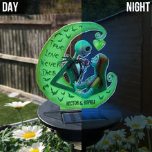Load image into Gallery viewer, Personalized Nightmare Garden Solar Light with True Love Design for Couples