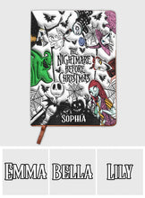 Load image into Gallery viewer, Personalized Nightmare Before Christmas Leather Journal Gift