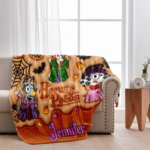 Load image into Gallery viewer, Personalized Hocus Pocus Halloween Blanket Gift for Kids