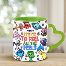 Load image into Gallery viewer, Personalized Heart Handle Mug Custom Name Gift for Mom