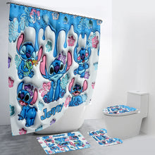 Load image into Gallery viewer, Personalized Ohana Bathroom Curtain & Mats Set for Kids