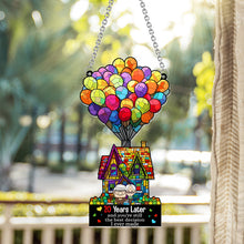 Load image into Gallery viewer, Personalized Balloon House Suncatcher Ornament Unique Gift for Anniversary