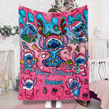 Load image into Gallery viewer, Personalized Ohana Blanket Custom Name Christmas Gift