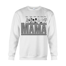 Load image into Gallery viewer, Personalized Vintage Checkered Mouse T-Shirt & Hoodie for Mom and Dad