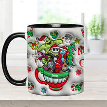 Load image into Gallery viewer, Personalized Merry Grinchmas Accent Mug with Custom Name for Holiday Gifts