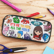 Load image into Gallery viewer, Personalized Kids Pencil Case with Fun Characters & Custom Name