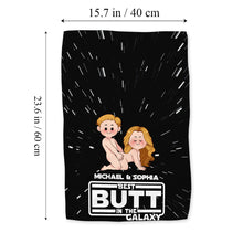 Load image into Gallery viewer, Personalized Funny Towel Gift for Couples Custom Name Best Butt in the Galaxy