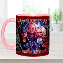 Load image into Gallery viewer, Personalized Chucky & Tiffany Accent Mug Custom Name Gift