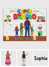 Load image into Gallery viewer, Personalized Super Plumber Jigsaw Puzzle Custom Name Gift for Dad