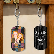 Load image into Gallery viewer, Personalized Stainless Steel Keychain Unique Couple Gift Custom Name for Anniversary