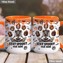 Load image into Gallery viewer, Personalized Stay Spooky Accent Mug Custom Name Gift