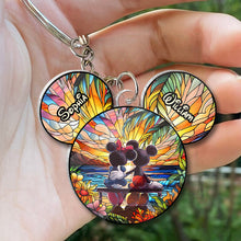 Load image into Gallery viewer, Personalized Acrylic Mouse Keychain Custom Names Gift for Couples
