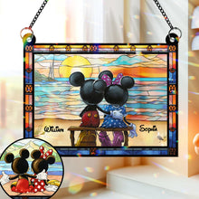 Load image into Gallery viewer, Personalized Mickey Mouse Window Hanging Suncatcher Ornament Gift for Couples