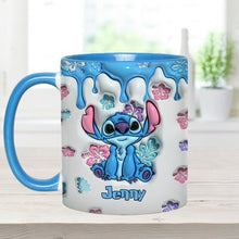 Load image into Gallery viewer, Personalized Ohana Accent Mug Custom Name Gift for Birthdays