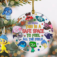 Load image into Gallery viewer, Personalized Transparent Christmas Ornament Safe Space Gift