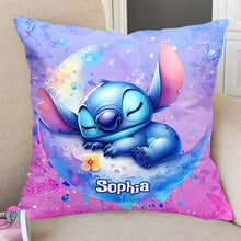Load image into Gallery viewer, Personalized Ohana Throw Pillow Custom Name Gift for Kids