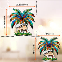Load image into Gallery viewer, Personalized Palm Tree Suncatcher Ornament for Couples & Animal Lovers