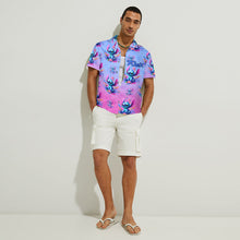 Load image into Gallery viewer, Personalized Hawaiian Shirt with Stitch Design Custom Name Gift