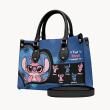 Load image into Gallery viewer, Personalized Leather Handbag Custom Family Title Gift for Grandma
