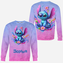 Load image into Gallery viewer, Personalized Blue Ohana All Over Shirt Custom Name Gift