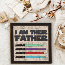 Load image into Gallery viewer, Personalized 2 Layered Wood Plaque I Am Their Father Gift for Dad