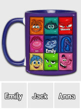 Load image into Gallery viewer, Personalized Accent Mug with Emotion Faces Custom Name Gift