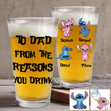 Load image into Gallery viewer, Personalized Beer Glass for Dad Custom Name Gift Idea