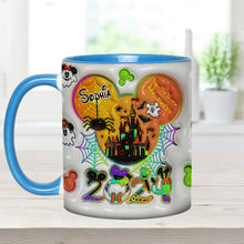 Load image into Gallery viewer, Personalized Halloween Mouse Accent Mug with Custom Name for Kids