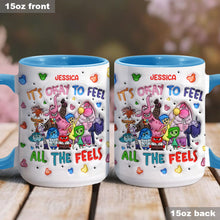 Load image into Gallery viewer, Personalized Ceramic Accent Mug Custom Name Feelings Gift