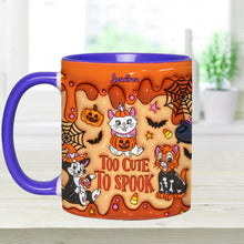 Load image into Gallery viewer, Personalized Halloween Accent Mug Cute Cat Design Gift
