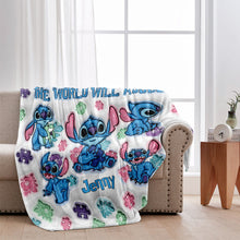 Load image into Gallery viewer, Personalized Autism Awareness Plush Blanket Custom Name Gift