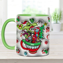 Load image into Gallery viewer, Personalized Merry Grinchmas Accent Mug with Custom Name for Holiday Gifts