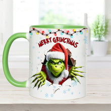 Load image into Gallery viewer, Personalized Merry Grinchmas Accent Mug Custom Name Gift