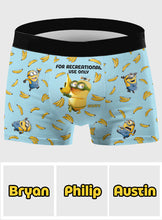 Load image into Gallery viewer, Personalized Men's Boxer Briefs with Fun Minion Design for Recreational Use