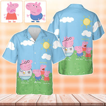 Load image into Gallery viewer, Personalized Daddy Pig Hawaiian Shirt for Dad | Summer Gift