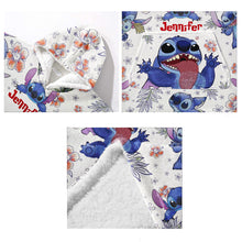 Load image into Gallery viewer, Personalized Stitch Blanket Hoodie Gift for Kids & Teens