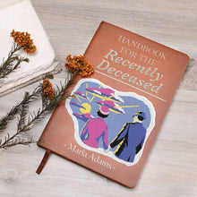 Load image into Gallery viewer, Personalized Leather Journal Handbook for the Recently Deceased Gift Idea