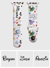 Load image into Gallery viewer, Personalized Mouse Ears Apple Watch Band Custom Name Gift