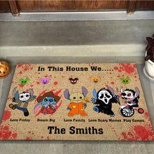 Load image into Gallery viewer, Personalized Doormat In This House Ohana Family Gift