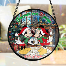 Load image into Gallery viewer, Personalized Stained Glass Suncatcher Unique Couple Gift for Anniversary