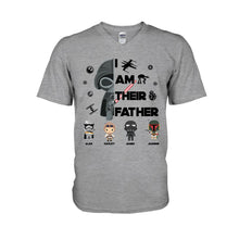 Load image into Gallery viewer, Personalized Star Wars T-Shirt & Hoodie Gift for Dad | Custom Names