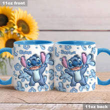 Load image into Gallery viewer, Personalized Ceramic Accent Mug Ohana Design Custom Name Gift