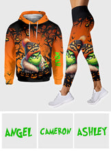 Load image into Gallery viewer, Personalized Halloween Grinch Hoodie & Leggings Set Gift