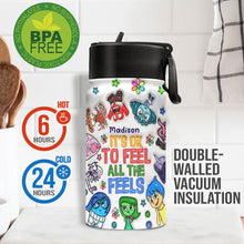 Load image into Gallery viewer, Personalized Kids Water Bottle Custom Name Fun Design Gift