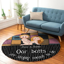 Load image into Gallery viewer, Personalized Round Rug Custom Couple Design Unique Home Decor