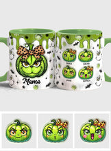 Load image into Gallery viewer, Personalized Grinchy Grandma Accent Mug Custom Name Gift