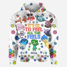 Load image into Gallery viewer, Personalized All Over Shirt with Fun 'All The Feels' Design for Kids
