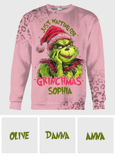 Load image into Gallery viewer, Personalized Grinch Christmas All Over Shirt for Kids with Custom Name