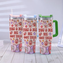 Load image into Gallery viewer, Personalized Mouse Ears Couple Tumbler with Handle for Engagement