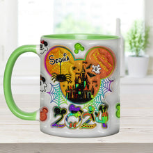 Load image into Gallery viewer, Personalized Halloween Mouse Accent Mug with Custom Name for Kids
